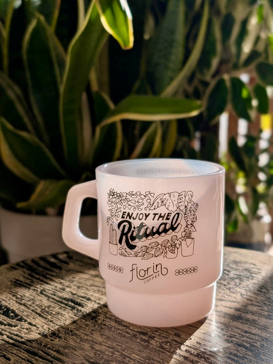 Florin Milk Glass Mug