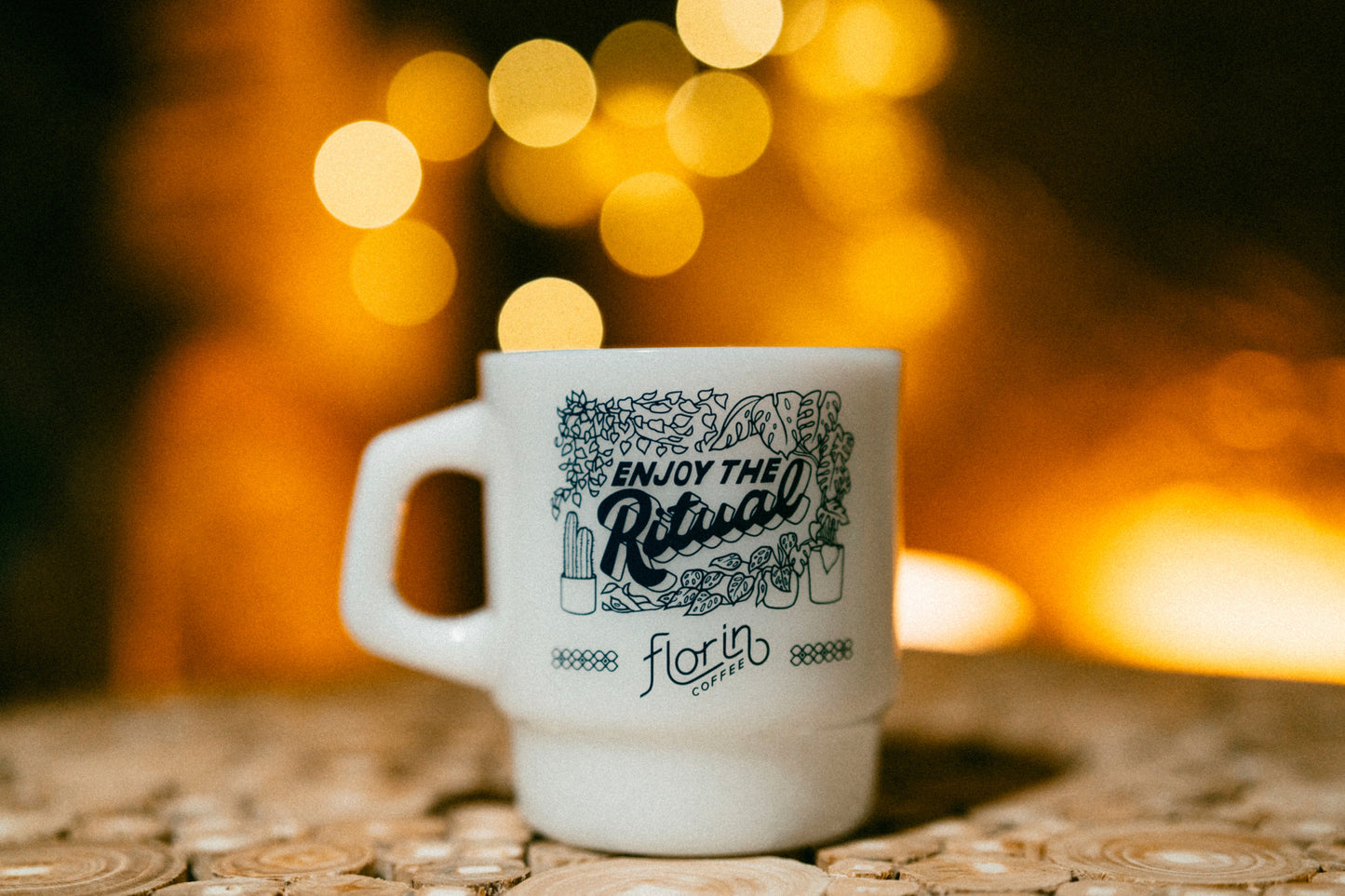 Florin Milk Glass Mug