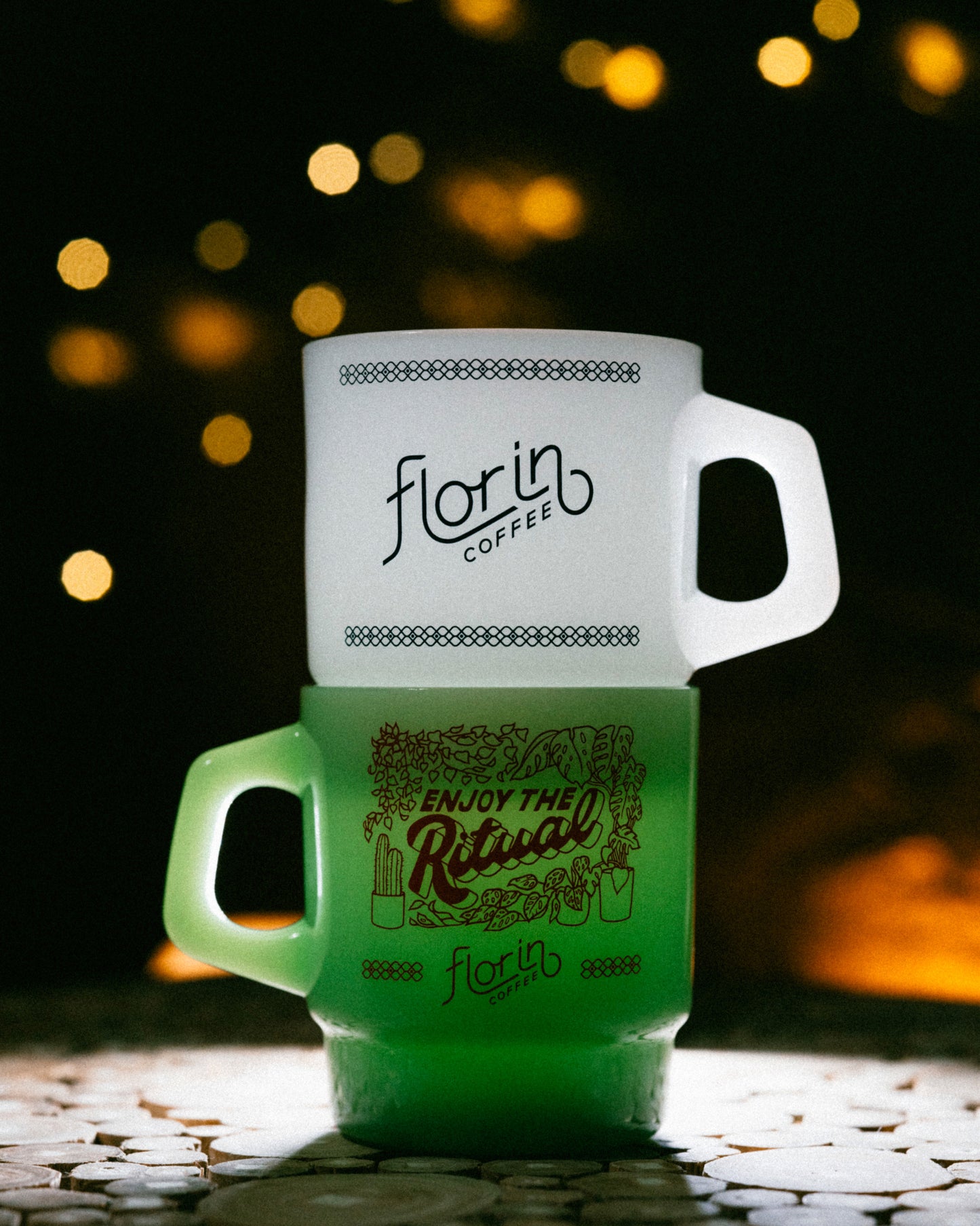 Florin Milk Glass Mug