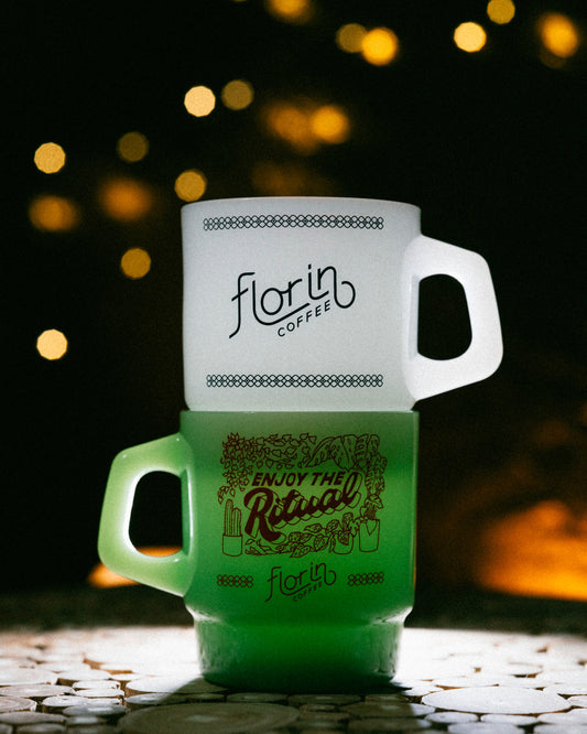 Florin Milk Glass Mug