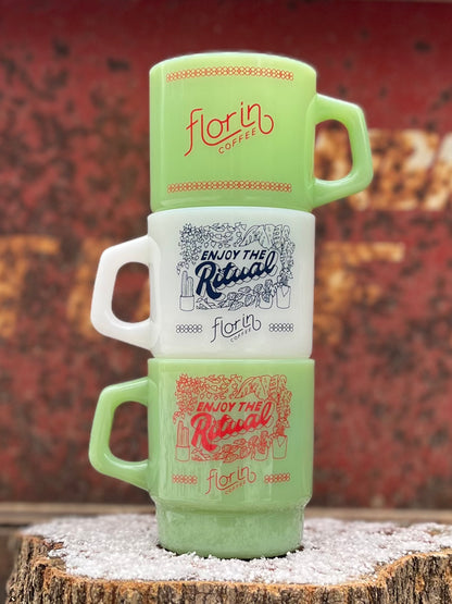 Florin Milk Glass Mug